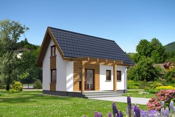  Projekt domu letniskowego Martin LMW18 (WRB1571) - projekt domu letniskowego parterowego z poddaszem - Zdjęcie 2