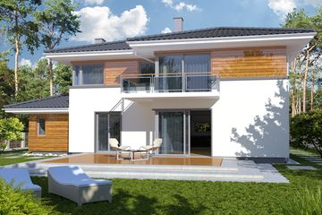  Projekt domu Boss wersja B 2 poszerzony paliwo stałe (WRD2403) - projekt domu z pełnym piętrem - Zdjęcie 3