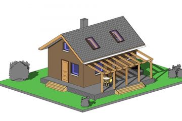  Projekt domu Venezia - M (OLB1066) - projekt domu parterowego - Zdjęcie 3