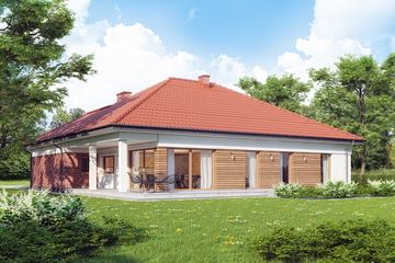  Projekt domu TK75 (WAK1072) - projekt domu parterowego - Zdjęcie 2