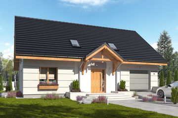  Projekt domu Julia z garażem 1-st. [A] (WRF1647) - projekt domu parterowego z poddaszem - Zdjęcie 1
