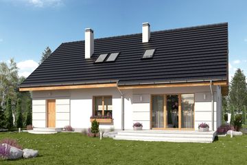  Projekt domu Julia z garażem 1-st. [A] (WRF1647) - projekt domu parterowego z poddaszem - Zdjęcie 2