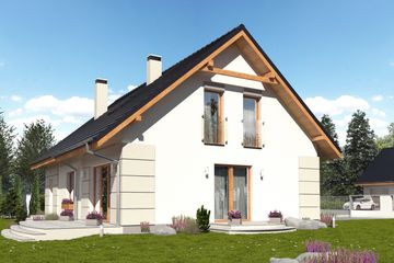  Projekt domu Julia z garażem 1-st. [A] (WRF1647) - projekt domu parterowego z poddaszem - Zdjęcie 3