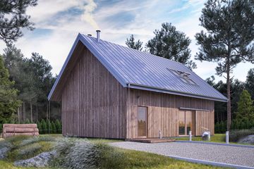  Projekt domu Uniwersalny natura #1 (KRB1024) - projekt domu parterowego z poddaszem - Zdjęcie 1