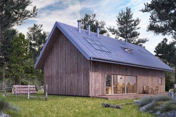  Projekt domu Uniwersalny natura #2 (KRB1025) - projekt domu parterowego z poddaszem - Zdjęcie 2