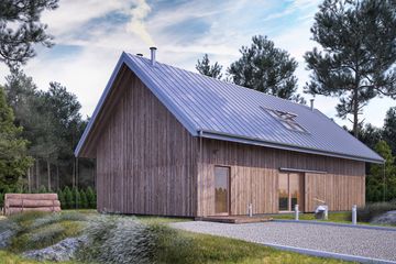  Projekt domu Uniwersalny natura #3 (KRB1026) - projekt domu parterowego z poddaszem - Zdjęcie 1