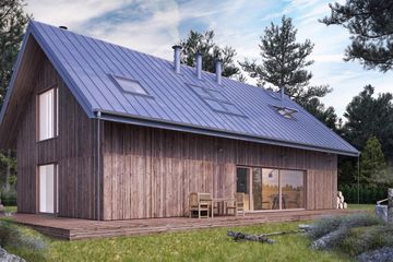  Projekt domu Uniwersalny natura #3 (KRB1026) - projekt domu parterowego z poddaszem - Zdjęcie 2