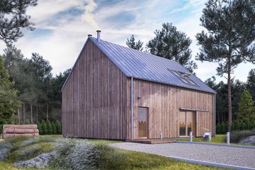  Projekt domu Uniwersalny plus natura #1 (KRB1028) - projekt domu parterowego z poddaszem - Zdjęcie 1