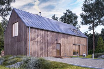  Projekt domu Uniwersalny plus natura #2 (KRB1029) - projekt domu parterowego z poddaszem - Zdjęcie 1