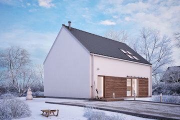  Projekt domu Uniwersalny plus standard #1 (KRB1036) - projekt domu parterowego z poddaszem - Zdjęcie 1