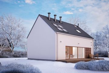 Projekt domu Uniwersalny plus standard #1 (KRB1036) - projekt domu parterowego z poddaszem - Zdjęcie 2