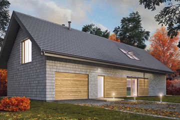  Projekt domu Uniwersalny premium #4 (KRB1043) - projekt domu parterowego z poddaszem - Zdjęcie 1