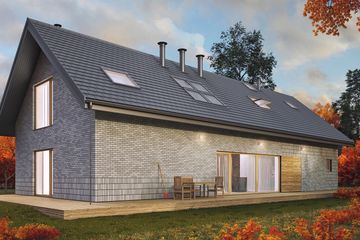  Projekt domu Uniwersalny premium #4 (KRB1043) - projekt domu parterowego z poddaszem - Zdjęcie 2