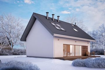  Projekt domu Uniwersalny standard #1 (KRB1044) - projekt domu parterowego z poddaszem - Zdjęcie 2