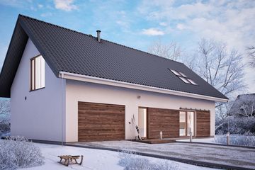  Projekt domu Uniwersalny standard #2 (KRB1045) - projekt domu parterowego z poddaszem - Zdjęcie 1