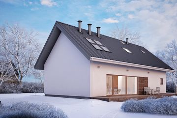  Projekt domu Uniwersalny standard #2 (KRB1045) - projekt domu parterowego z poddaszem - Zdjęcie 2