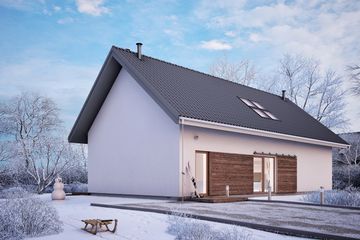  Projekt domu Uniwersalny standard #3 (KRB1046) - projekt domu parterowego z poddaszem - Zdjęcie 1