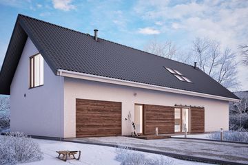  Projekt domu Uniwersalny standard #4 (KRB1047) - projekt domu parterowego z poddaszem - Zdjęcie 1