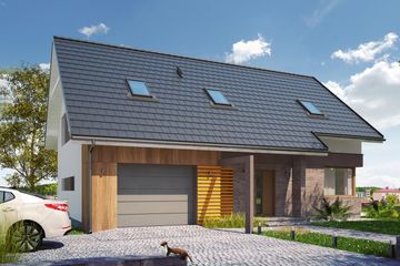  Projekt domu Citus I G1 (SLS1039) - projekt domu parterowego z poddaszem - Zdjęcie 1