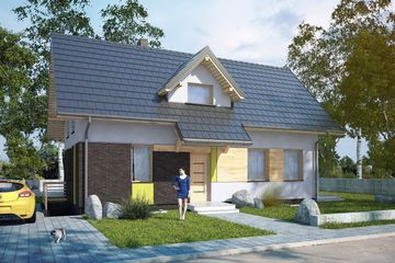  Projekt domu Exilis II P (SLS1042) - projekt domu parterowego z poddaszem - Zdjęcie 1