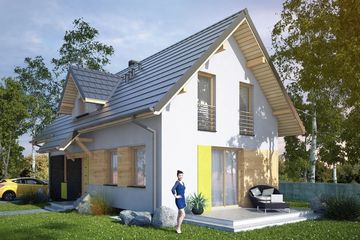  Projekt domu Exilis II P (SLS1042) - projekt domu parterowego z poddaszem - Zdjęcie 2