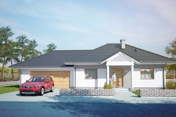  Projekt domu Modestus II G2 (SLS1046) - projekt domu parterowego - Zdjęcie 1