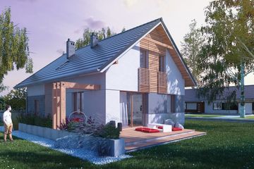  Projekt domu Simplex I G1 (SLS1050) - projekt domu parterowego z poddaszem - Zdjęcie 2