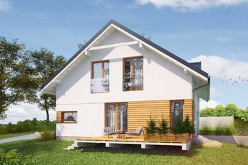  Projekt domu Suus I PG2 (SLS1051) - projekt domu parterowego z poddaszem - Zdjęcie 2