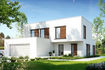  Projekt domu Charyzmatyczny D17 (WWB1001) - projekt domu z pełnym piętrem - Zdjęcie 1