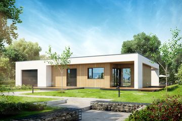  Projekt domu Płaski D11 (WWB1008) - projekt domu parterowego - Zdjęcie 1