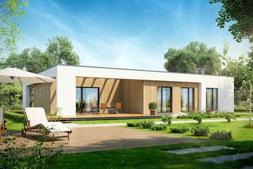  Projekt domu Płaski D11 (WWB1008) - projekt domu parterowego - Zdjęcie 2