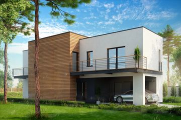  Projekt domu Wąski D9 (WWB1011) - projekt domu z pełnym piętrem - Zdjęcie 1