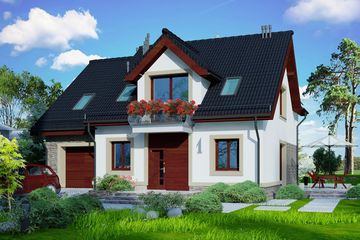  Projekt domu Domidea 52 a (WAC1032) - projekt domu parterowego z poddaszem - Zdjęcie 1