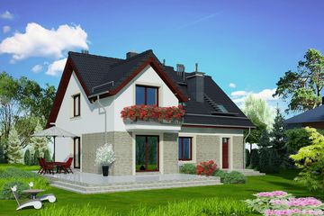  Projekt domu Domidea 52 a (WAC1032) - projekt domu parterowego z poddaszem - Zdjęcie 2