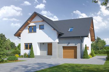 Projekt domu Gładyszów 31 kgx (KRP1967) - projekt domu parterowego z poddaszem - Zdjęcie 1