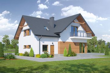  Projekt domu Gładyszów 31 kgx (KRP1967) - projekt domu parterowego z poddaszem - Zdjęcie 2
