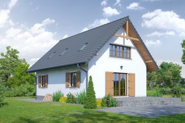  Projekt domu Zawoja mk3x (KRP1972) - projekt domu parterowego z poddaszem - Zdjęcie 2