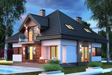  Projekt domu Opałek III N (BSB1121) - projekt domu parterowego z poddaszem - Zdjęcie 2