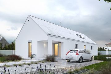  Projekt domu Ekonomiczny 2B (WAW1077) - projekt domu parterowego - Zdjęcie 1