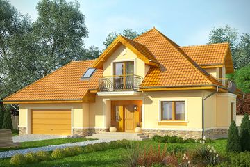  Projekt domu Meritum 2 (WRN1345) - projekt domu parterowego z poddaszem - Zdjęcie 1