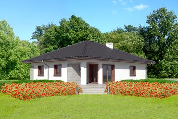  Projekt domu przy Pastelowej 8 (KRK1437) - projekt domu parterowego - Zdjęcie 2