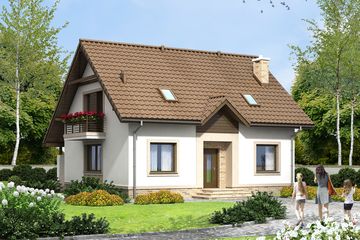  Projekt domu Pinia (WOF1085) - projekt domu parterowego z poddaszem - Zdjęcie 1