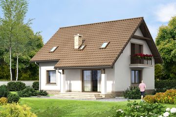  Projekt domu Pinia (WOF1085) - projekt domu parterowego z poddaszem - Zdjęcie 2