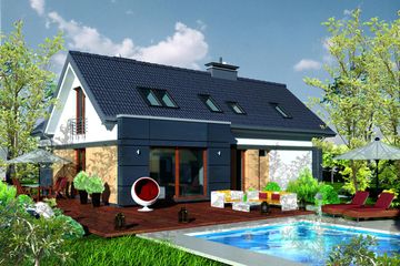  Projekt domu Domidea 53 w3 (WAC1033) - projekt domu parterowego z poddaszem - Zdjęcie 2