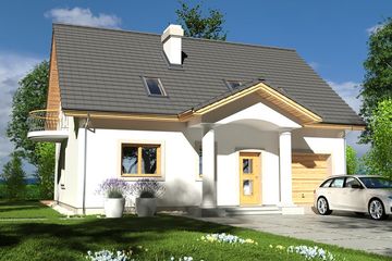  Projekt domu Ewa Gold 2A (WRD2529) - projekt domu parterowego z poddaszem - Zdjęcie 1