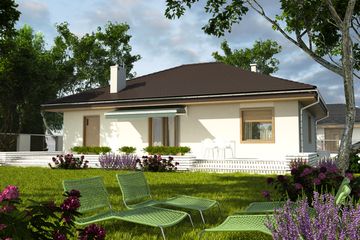  Projekt domu Jer z garażem 1-st. [A] (WRF1648) - projekt domu parterowego - Zdjęcie 3