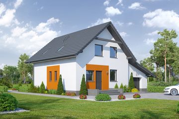  Projekt domu Grochowo Nowe 3gx (KRP1975) - projekt domu parterowego z poddaszem - Zdjęcie 1