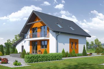  Projekt domu Grochowo Nowe 3gx (KRP1975) - projekt domu parterowego z poddaszem - Zdjęcie 2