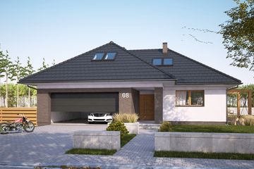  Projekt domu Alaris I G2 (SLS1052) - projekt domu parterowego z poddaszem - Zdjęcie 1