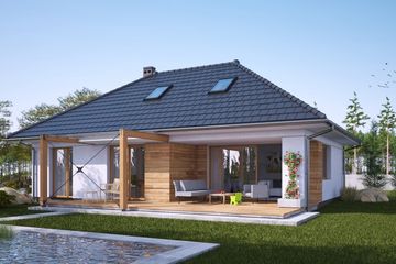  Projekt domu Alaris I G2 (SLS1052) - projekt domu parterowego z poddaszem - Zdjęcie 2